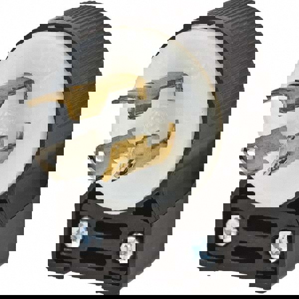 Locking Inlet: Plug, Industrial, L5-15P, 125V, Black & White