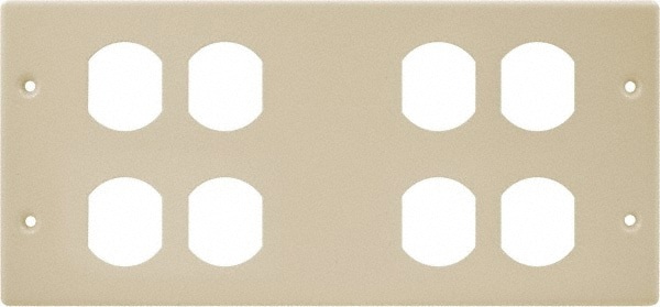 10.22 Inch Long x 4-3/4 Inch High, Rectangular 4 Gang Raceway Cover Plate