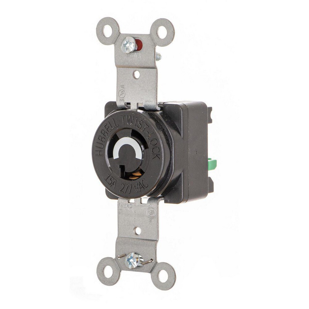 Twist Lock Receptacles; Receptacle Type: Single ; Mount Type: Screw ; Gender: Female ; Material: Nylon ; Color: Black ; Flange Style: No Flange