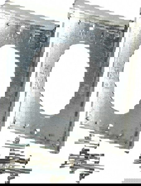 Raised Electrical Box Cover: Steel, 4