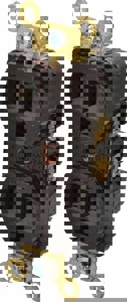 Straight Blade Duplex Receptacle: NEMA 5-15R, 15 Amps, Self-Grounding