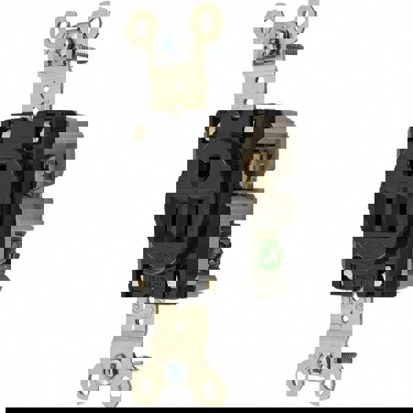 Straight Blade Single Receptacle: NEMA 5-15R, 15 Amps, Grounded