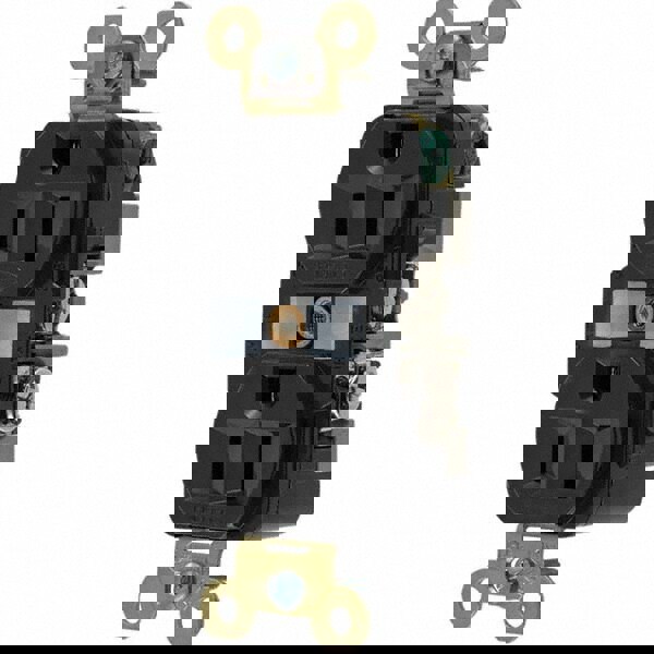 Straight Blade Duplex Receptacle: NEMA 5-15R, 15 Amps, Grounded