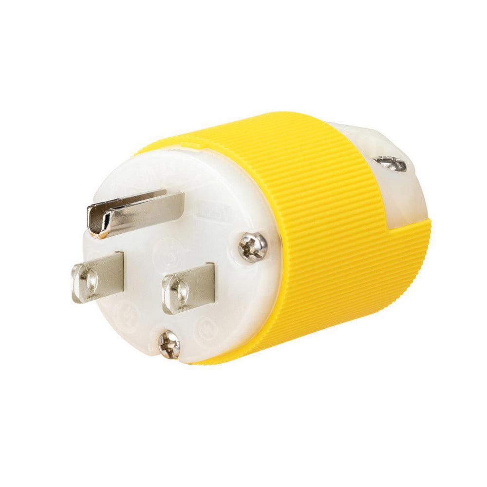 Straight Blade Plugs & Connectors; Connector Type: Plug ; Grade: Industrial ; Connector Angle: No Angle ; Amperage: 15.0000 ; Voltage: 125V ; Number Of Poles: 2