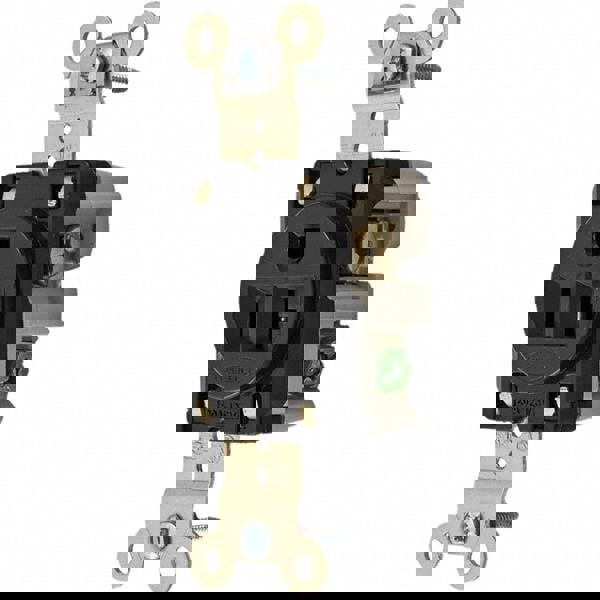 Straight Blade Single Receptacle: NEMA 5-20R, 20 Amps, Grounded