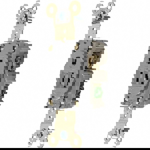 Straight Blade Single Receptacle: NEMA 5-20R, 20 Amps, Grounded