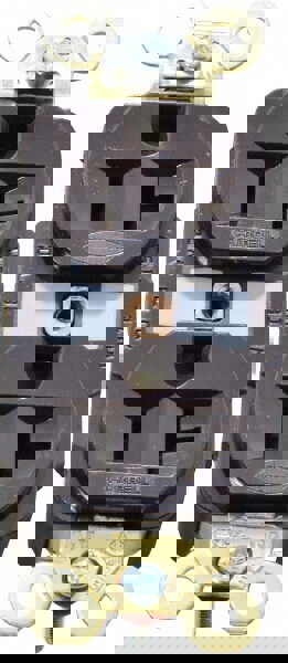 Straight Blade Duplex Receptacle: NEMA 5-20R, 20 Amps, Self-Grounding