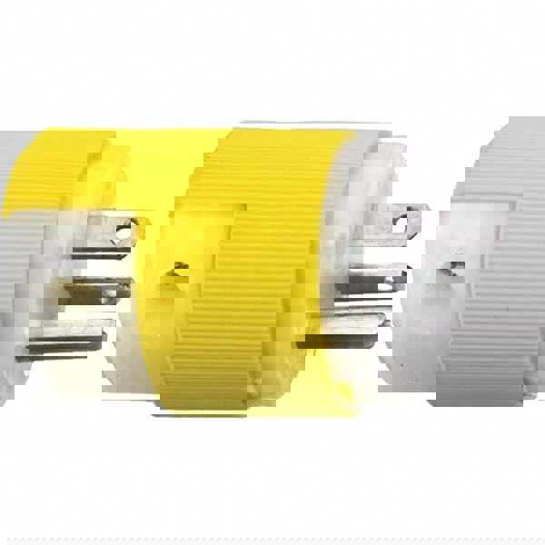 Straight Blade Plug: Industrial, 5-20P, 125VAC, Yellow