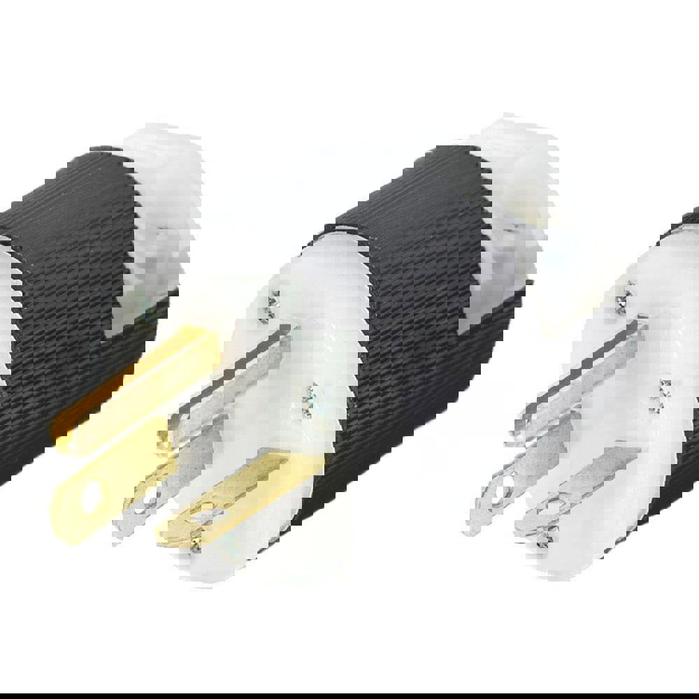 Straight Blade Plugs & Connectors; Connector Type: Plug ; Grade: Industrial ; Connector Angle: No Angle ; Amperage: 20.0000 ; Voltage: 250V ; Number Of Poles: 2