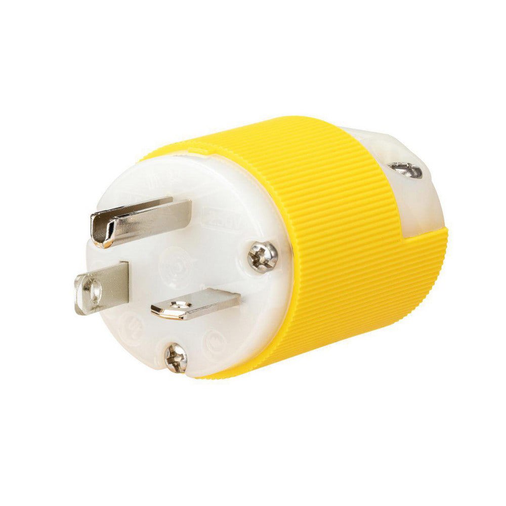 Straight Blade Plugs & Connectors; Connector Type: Plug ; Grade: Industrial ; Connector Angle: No Angle ; Amperage: 20.0000 ; Voltage: 250V ; Number Of Poles: 2