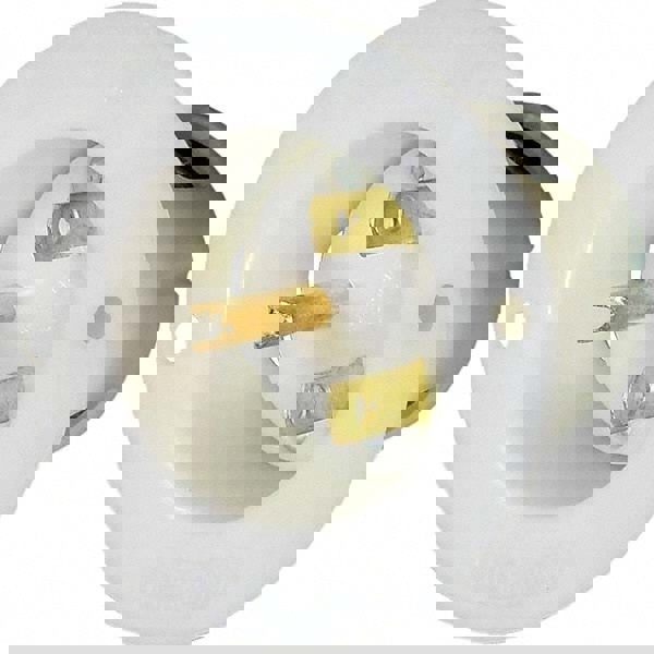 Straight Blade Flanged Inlet: Industrial, 6-15P, 250VAC, White