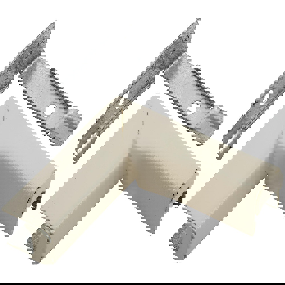 Raceway Fittings & Accessories; Product Type: Twisted Elbow ; Overall Length: 6.50 ; Color: Ivory ; Overall Width: 4 ; Overall Height: 0.9in ; Material: Steel