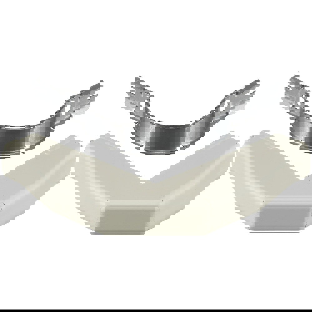 Raceway Fittings & Accessories; Product Type: External Elbow ; Overall Length: 6.50 ; Color: Ivory ; Overall Width: 4 ; Overall Height: 0.8in ; Material: Steel