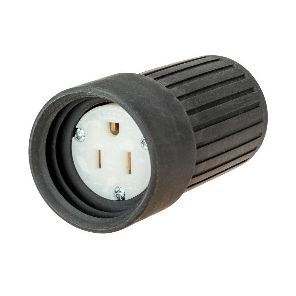 Twist Lock Receptacles; Receptacle Type: Single ; Mount Type: Screw ; Gender: Female ; Material: Nylon ; Color: Black ; Flange Style: No Flange
