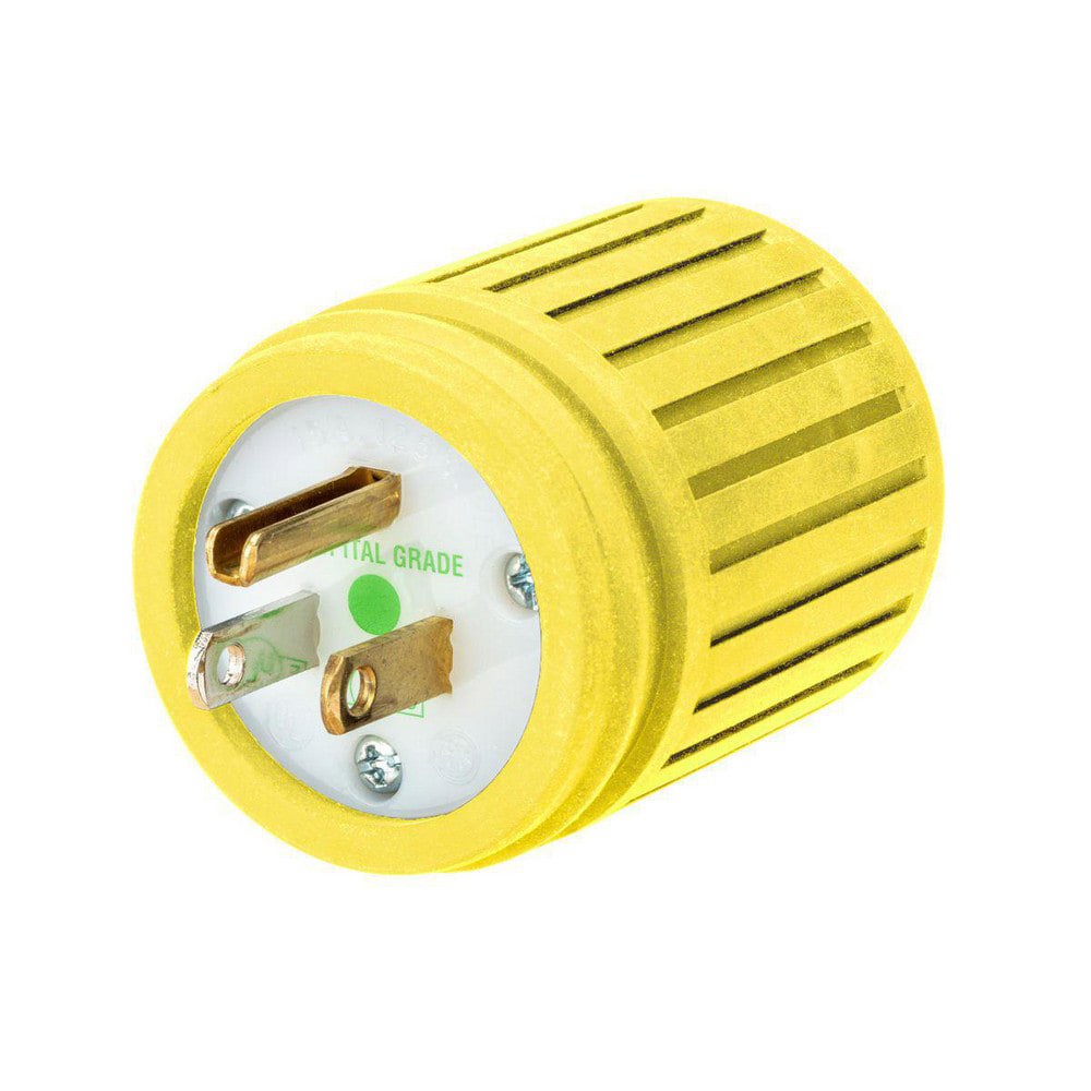 Twist Lock Receptacles; Receptacle Type: Single ; Mount Type: Screw ; Gender: Female ; Material: Nylon ; Color: Yellow ; Flange Style: No Flange