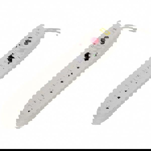 Power Outlet Strips; Amperage: 15 A; Amperage: 15 A; Voltage: 125 V; Protection Type: Surge; Number of Outlets: 6; Mount Type: Direct Plug-In; Number Of Outlets: 6; Mounting Type: Direct Plug-in; Strip Length: 12.9100 in; Cord Length: 6 ft; Voltage: 125 V