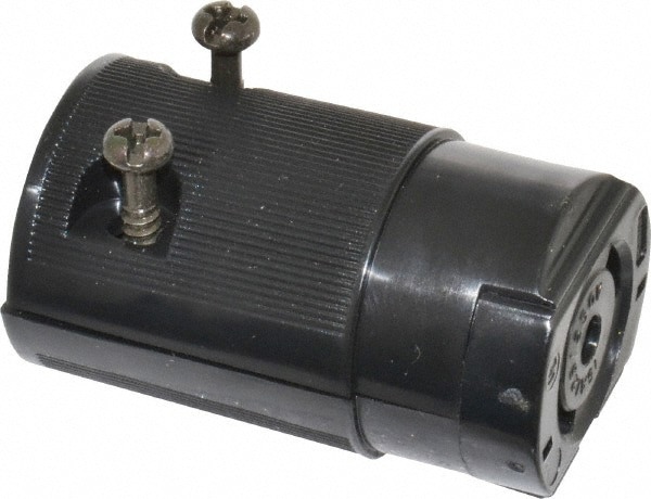 Locking Inlet: Connector, Industrial, ML-3R, 125 & 250V, Black