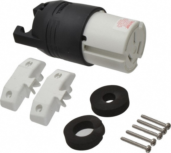 Straight Blade Connector: 10-50R, Black & White