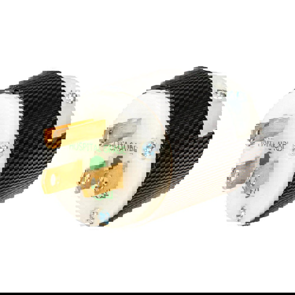 Straight Blade Plugs & Connectors; Connector Type: Plug ; Grade: Hospital ; Connector Angle: No Angle ; Amperage: 15.0000 ; Voltage: 125V ; Number Of Poles: 2