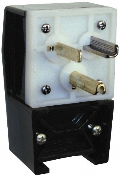 Straight Blade Plug: 5-30P, 125VAC, Black & White