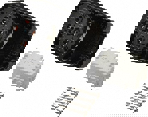 Straight Blade Plug: 14-50P, Black & White