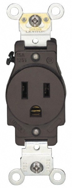 Straight Blade Single Receptacle: NEMA 14-60R, 60 Amps, Self-Grounding