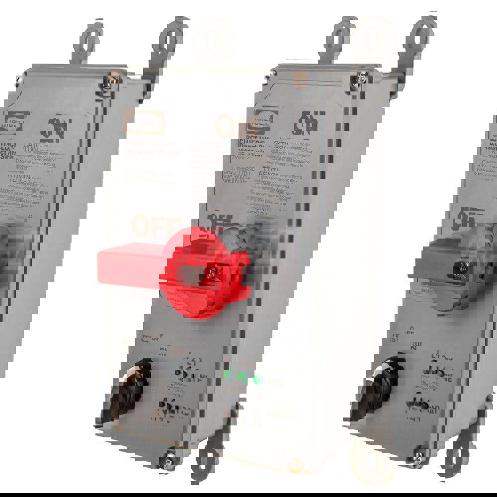Cam & Disconnect Switch: Enclosed, 30 Amp, 600VAC, 3 Phase
