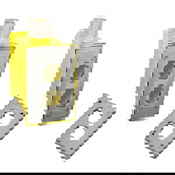 Electrical Portable Outlet Box: Thermoplastic, Rectangle, 5.38