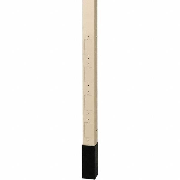 Electrical Power & Wiring Service Poles; Material: Aluminum ; Overall Length (Feet): 10 ; Overall Width (mm): 54 ; Grade: Commercial ; Includes: (4) Receptacle Knockouts ; Standards Met: UL Listed