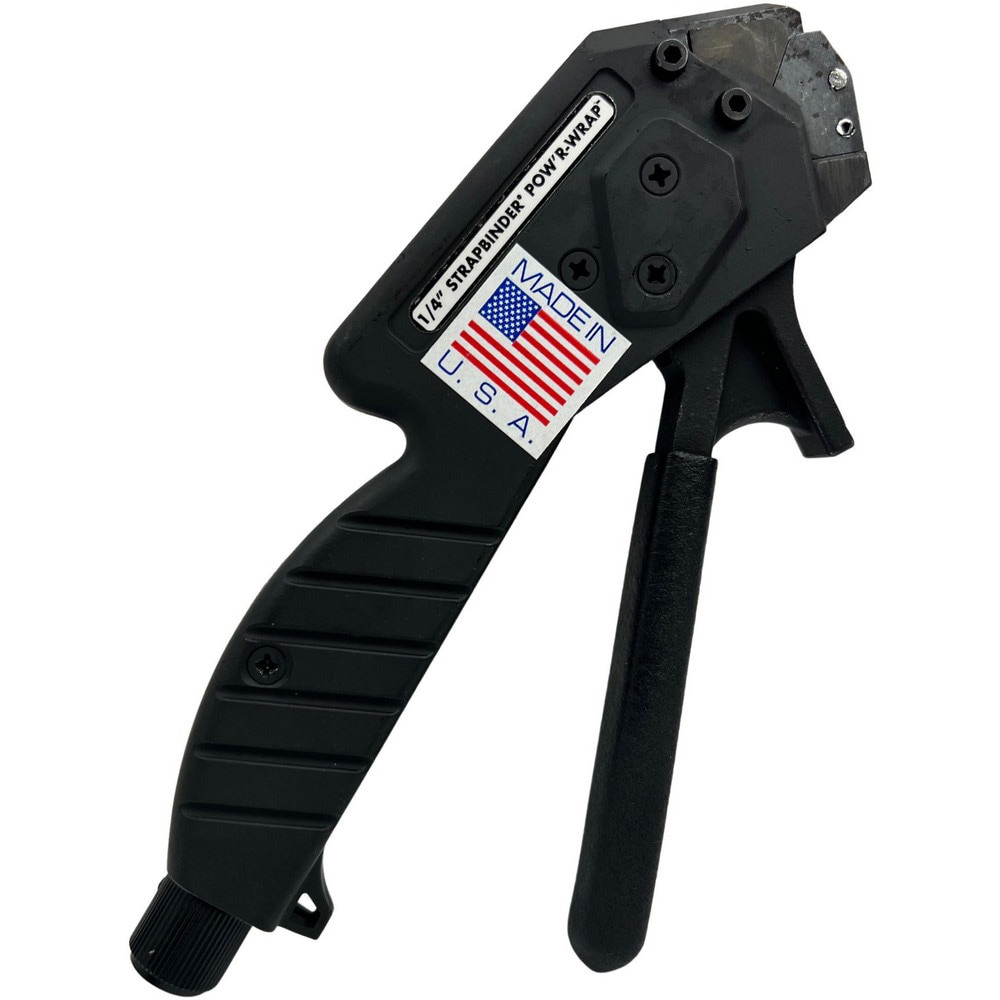 Strapping Sealers, Crimpers & Tensioners; Product Type: Tensioner ; For Use With: Pow'r-Wrap Ties and ID Tags ; For Strapping Width: 1/4 in ; Tool Function: Cut; Tension ; Tool Power Source: Manual ; Tool Strength: Standard-Duty