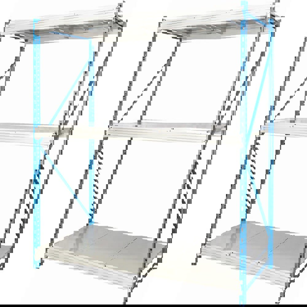 Storage Racks; Rack Type: Bulk Rack Starter Unit ; Overall Width (Inch): 72 ; Overall Height (Inch): 123 ; Overall Depth (Inch): 48 ; Material: Steel ; Color: Light Gray; Marine Blue