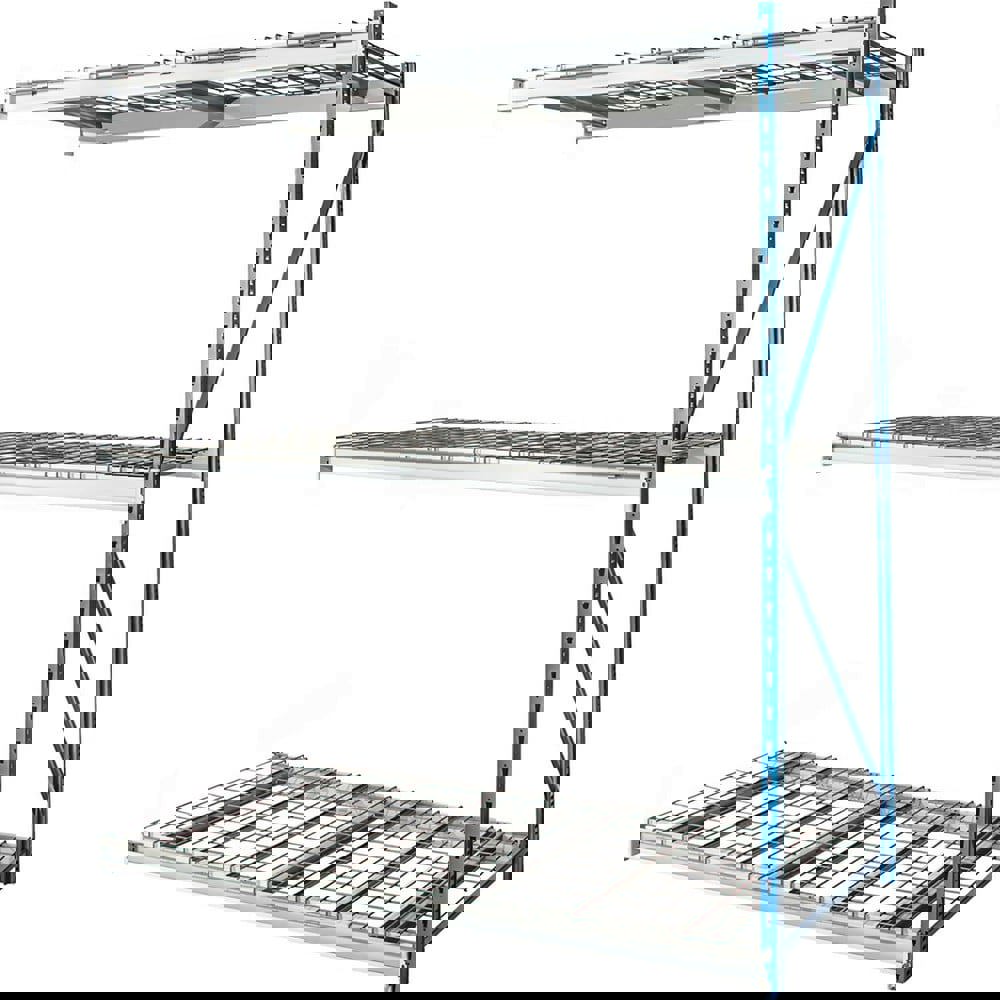 Storage Racks; Rack Type: Bulk Rack Add-On ; Overall Width (Inch): 96 ; Overall Height (Inch): 123 ; Overall Depth (Inch): 48 ; Material: Steel ; Color: Light Gray; Marine Blue