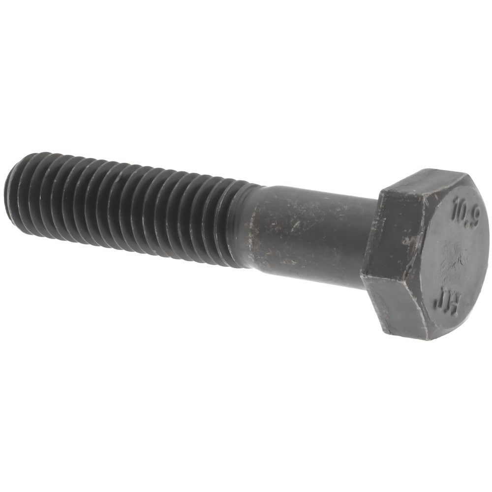 Hex Head Cap Screw: M8 x 1.25 x 40 mm, Grade 10.9 Steel, Black Oxide Finish