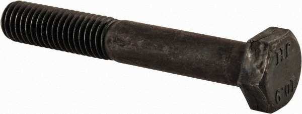 Hex Head Cap Screw: M8 x 1.25 x 55 mm, Grade 10.9 Steel, Black Oxide Finish