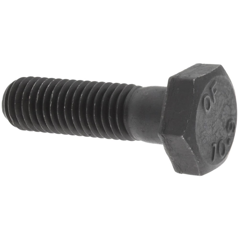 Hex Head Cap Screw: M10 x 1.50 x 35 mm, Grade 10.9 Steel, Black Oxide Finish