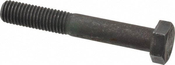 Hex Head Cap Screw: M12 x 1.75 x 80 mm, Grade 10.9 Steel, Black Oxide Finish