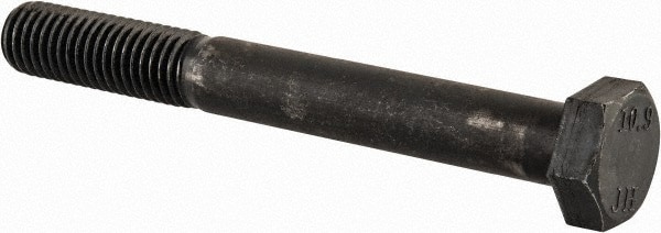Hex Head Cap Screw: M12 x 1.75 x 100 mm, Grade 10.9 Steel, Black Oxide Finish