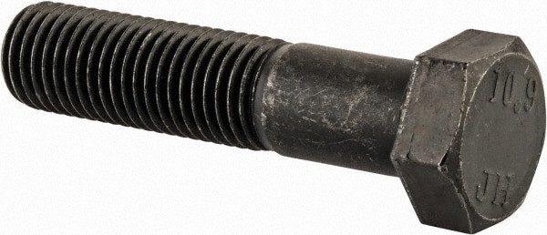 Hex Head Cap Screw: M16 x 2.00 x 70 mm, Grade 10.9 Steel, Black Oxide Finish