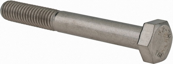 Hex Head Cap Screw: M6x1, 50.00 mm Length Under Head, Grade 18-8 & Austenitic Grade A2 Stainless Steel