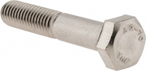 Hex Head Cap Screw: M8 x 1.25 x 45 mm, Grade 18-8 & Austenitic Grade A2 Stainless Steel