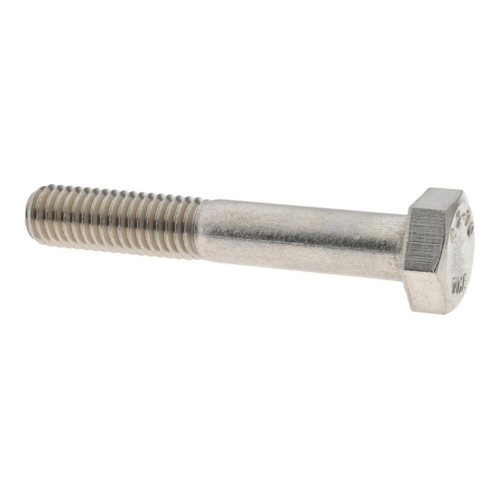 Hex Head Cap Screw: M8x1.25, 50.00 mm Length Under Head, Grade 18-8 & Austenitic Grade A2 Stainless Steel