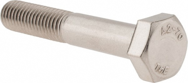 Hex Head Cap Screw: M10x1.5, 60.00 mm Length Under Head, Grade 18-8 & Austenitic Grade A2 Stainless Steel