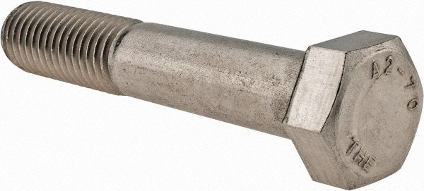 Hex Head Cap Screw: M18 x 2.50 x 100 mm, Grade 18-8 & Austenitic Grade A2 Stainless Steel, Uncoated