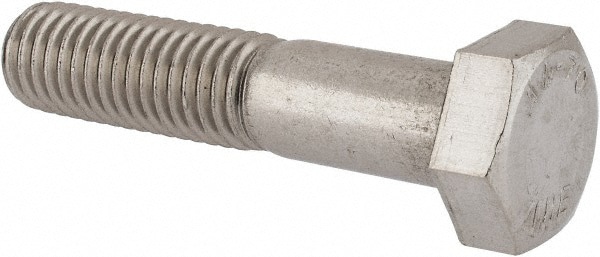 Hex Head Cap Screw: M12 x 1.75 x 55 mm, Grade 316 & Austenitic Grade A4 Stainless Steel, Uncoated