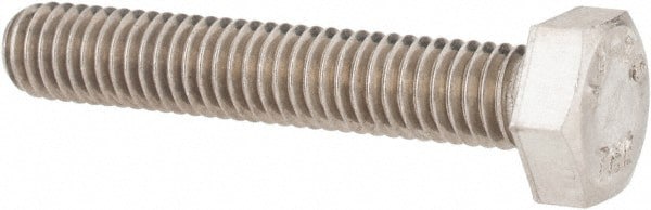 Hex Head Cap Screw: M6 x 1.00 x 35 mm, Grade 18-8 & Austenitic Grade A2 Stainless Steel, Uncoated