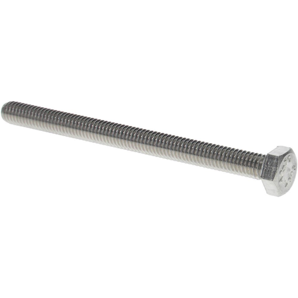 Hex Head Cap Screw: M6 x 1.00 x 75 mm, Grade 18-8 & Austenitic Grade A2 Stainless Steel, Uncoated
