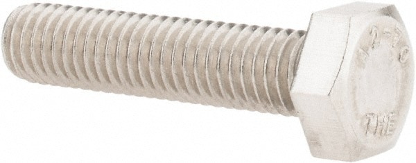 Hex Head Cap Screw: M8 x 1.25 x 35 mm, Grade 18-8 & Austenitic Grade A2 Stainless Steel, Uncoated