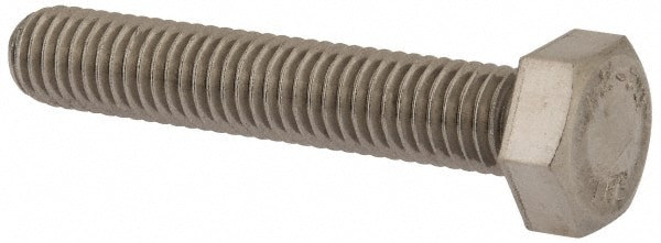 Hex Head Cap Screw: M8 x 1.25 x 45 mm, Grade 18-8 & Austenitic Grade A2 Stainless Steel, Uncoated