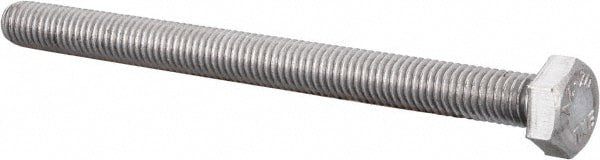 Hex Head Cap Screw: M8 x 1.25 x 100 mm, Grade 18-8 & Austenitic Grade A2 Stainless Steel, Uncoated