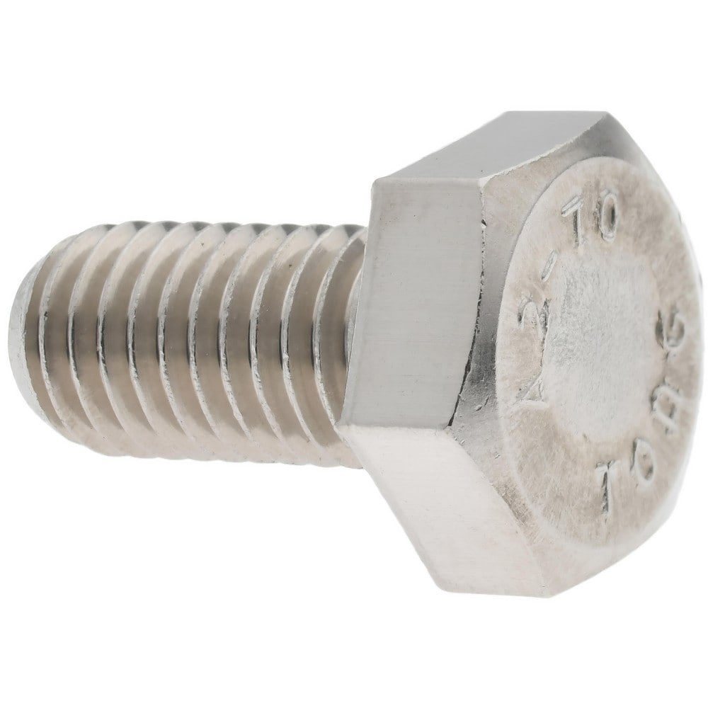 Hex Head Cap Screw: M10x1.5, 20.00 mm Length Under Head, Grade 18-8 & Austenitic Grade A2 Stainless Steel